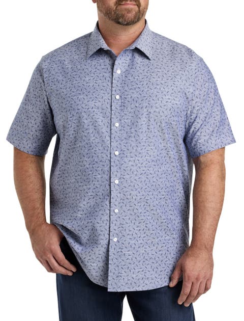 Leaf Patterned Sport Shirt
