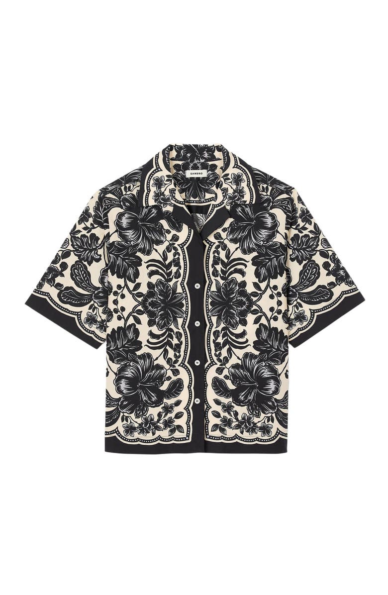 SANDRO Floral motif shirt, Alternate, color,
