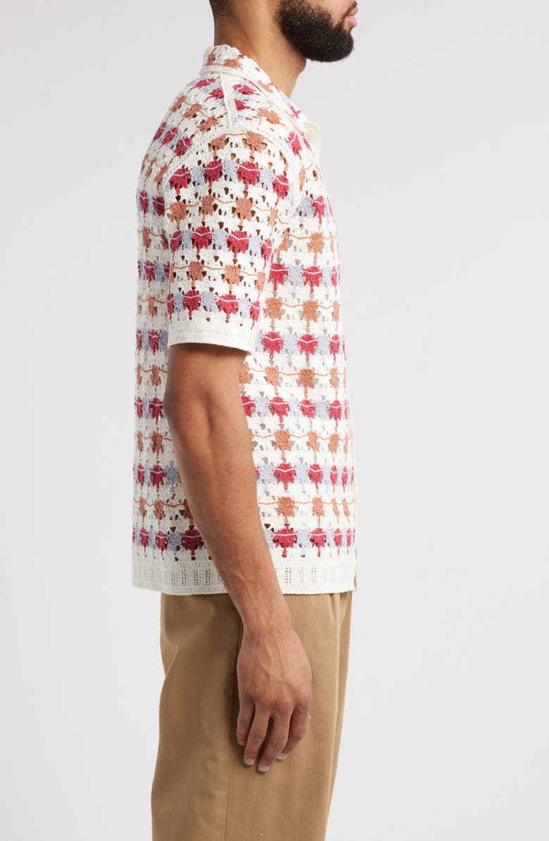 Wax London Porto Short Sleeve Cotton Blend Button-Up Shirt, Alternate, color,