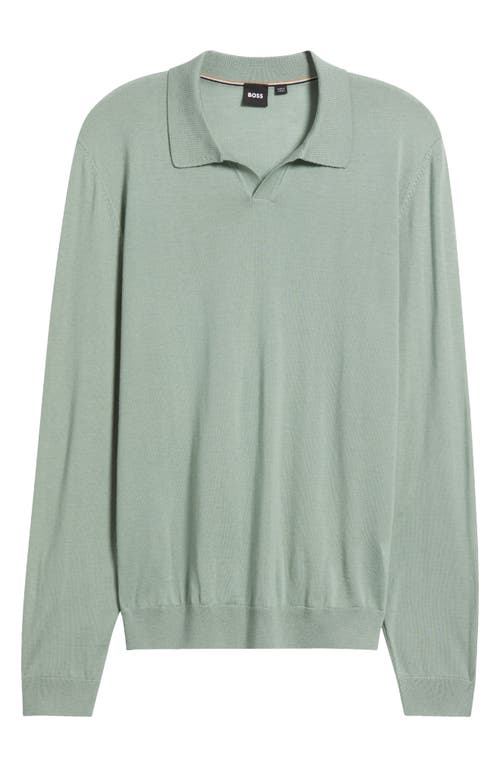 Shop Hugo Boss Boss Enord Long Sleeve Wool Polo Sweater