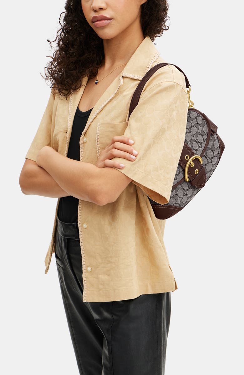 COACH Signature Jacquard Soho Shoulder Bag, Alternate, color,