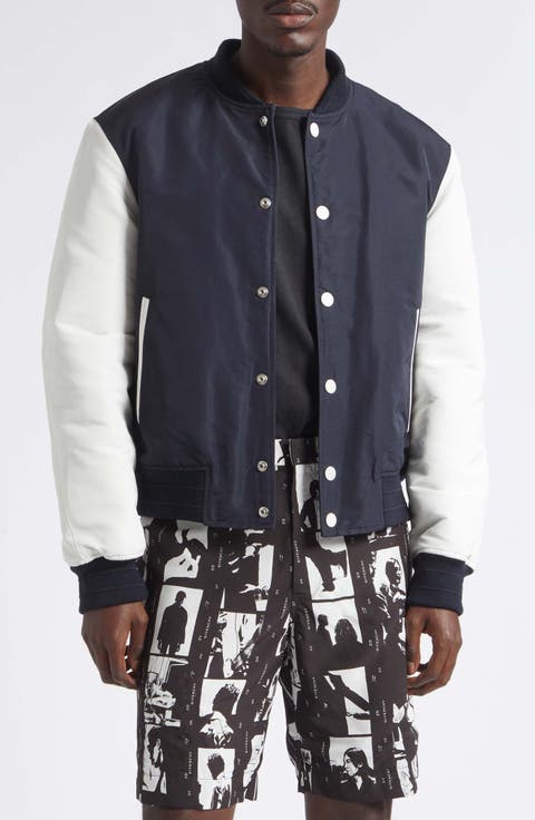 Logo Satin Varsity Jacket