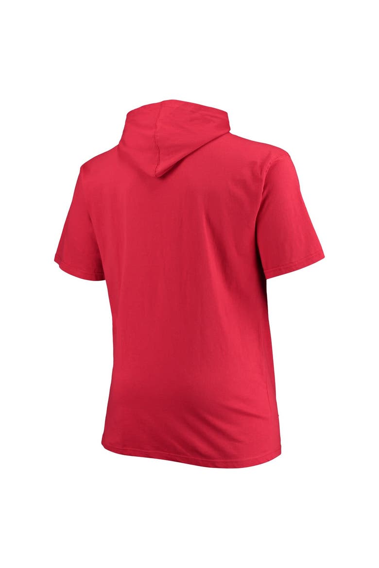 Men's Scarlet Nebraska Huskers Big & Tall Team Hoodie T-Shirt, Alternate, color, Red