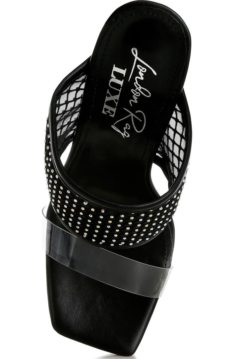 LONDON RAG Salween Clear Strap Stiletto Sandal, Alternate, color, Black