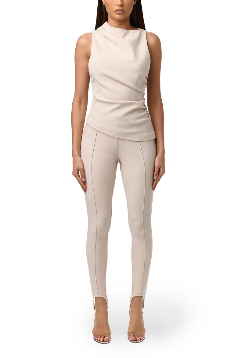 Suiting Asymmetric Top, Alternate, color, MELANGE BEIGE