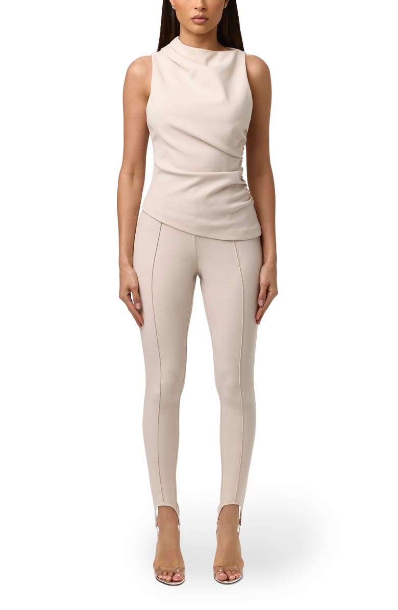 Naked Wardrobe Suiting Asymmetric Top, Alternate, color, Melange Beige