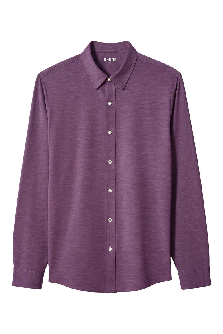 Commuter Slim Fit Button-Up Shirt, Alternate, color, MAROON OXFORD