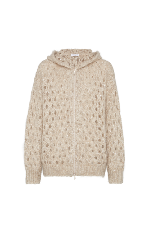 パーカー・フーディ BRUNELLO CUCINELLI Brunello Cucinelli Sweaters Brunello Cucinelli - Navy Blue Ribbed Zip Cardigan