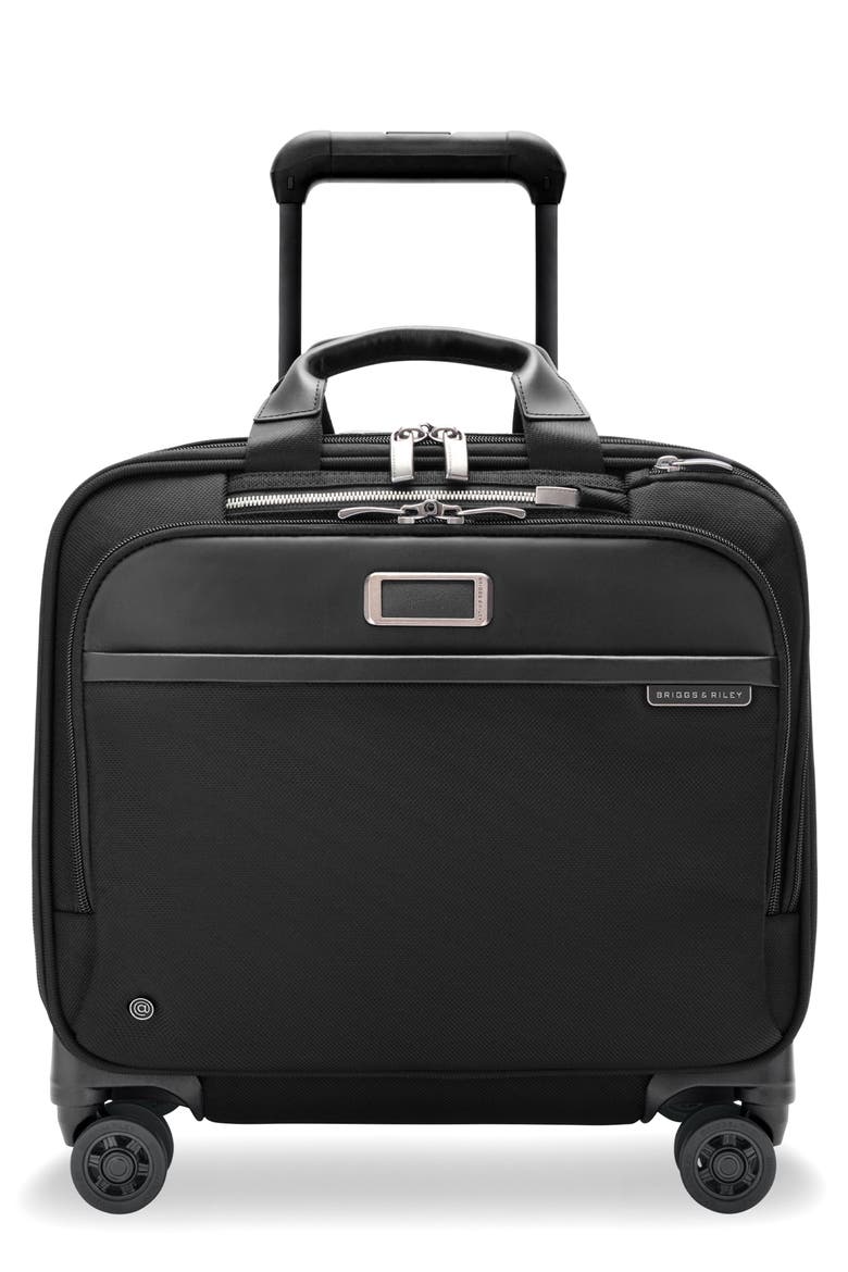 @Work Medium Spinner Briefcase, Main, color, BLACK