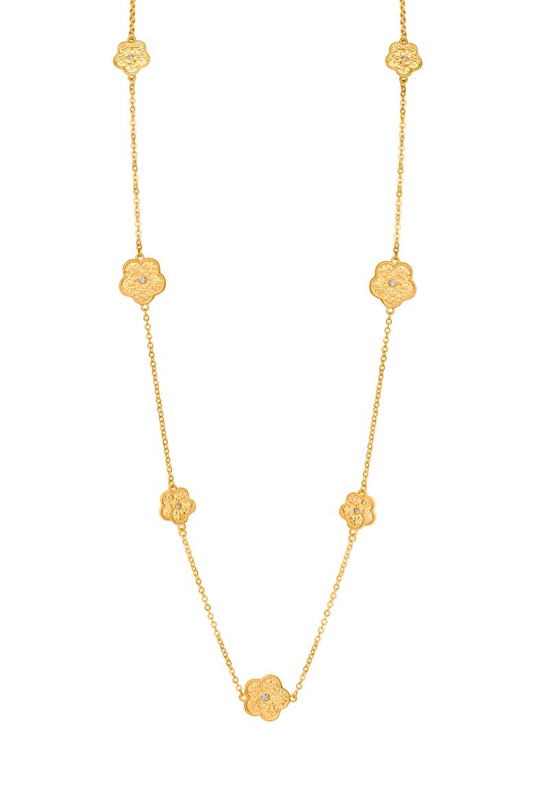 Flower Station Chain Necklace (Nordstrom Exclusive), Main, color, GOLD