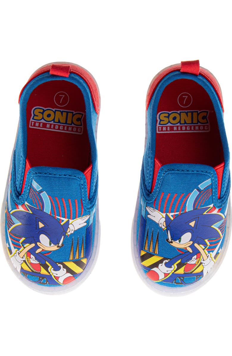 Sonic the Hedgehog Canvas SneakersLittle Kid), Alternate, color, Blue Red