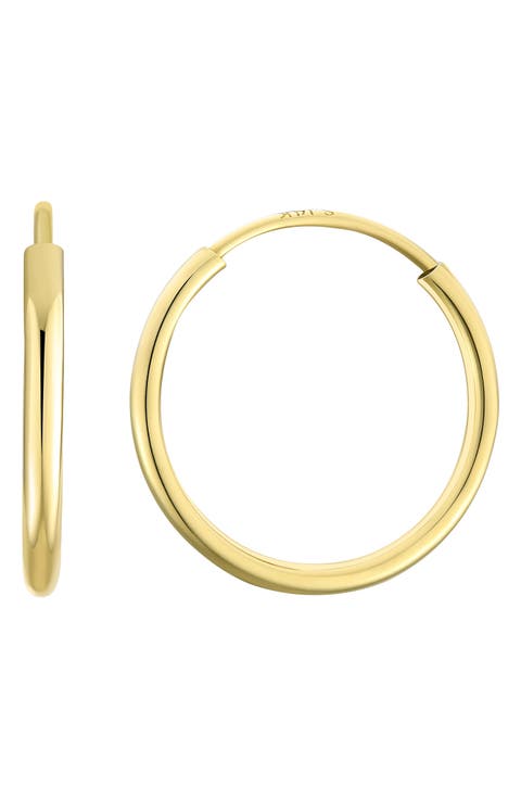 10K Gold Endless Hoop Earrings