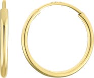CANDELA JEWELRY 10K Gold Endless Hoop Earrings