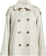 Sam Edelman Double Breasted Water Repellent Swing Jacket