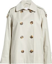 Sam Edelman Double Breasted Water Repellent Swing Jacket