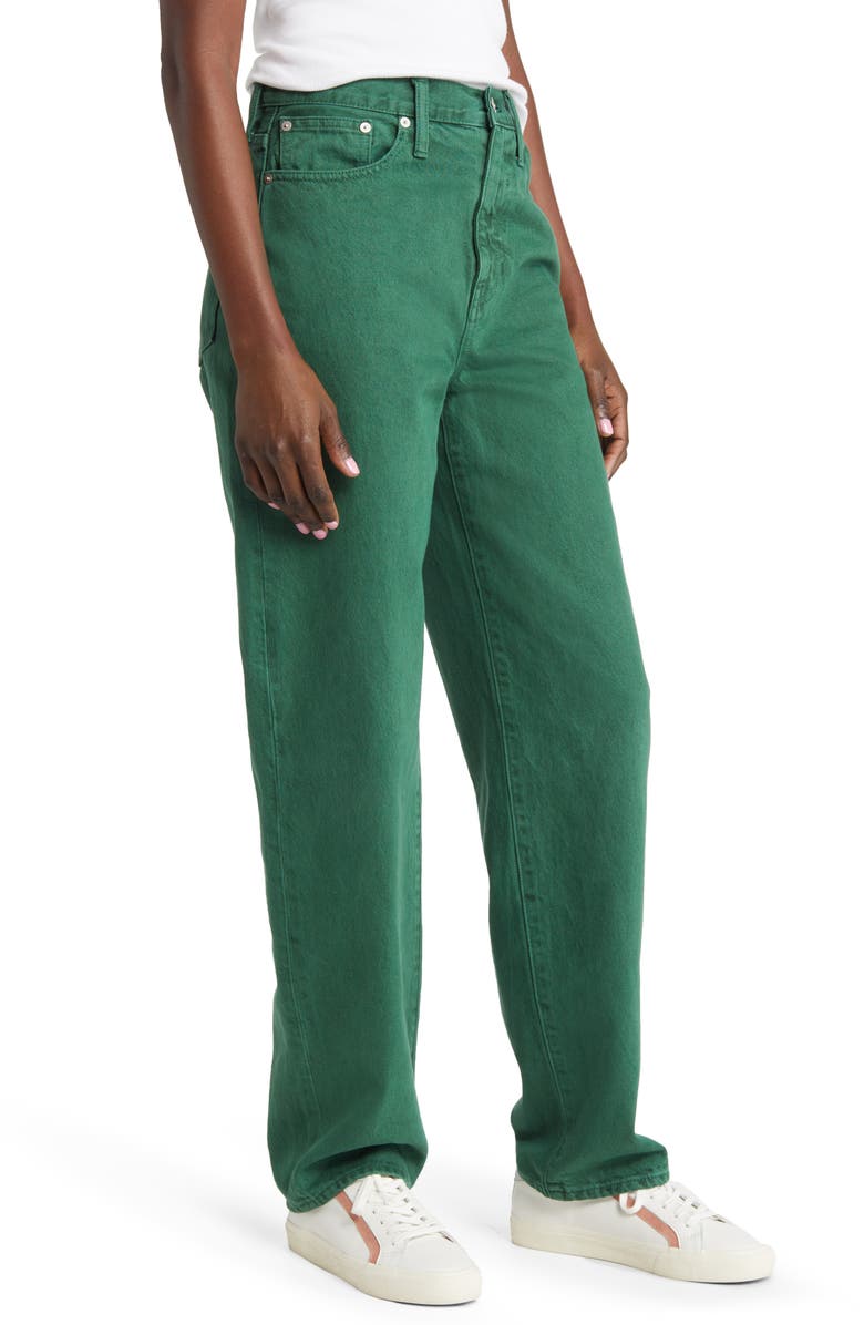 Madewell Garment Dye Baggy Straight Jeans, Alternate, color,