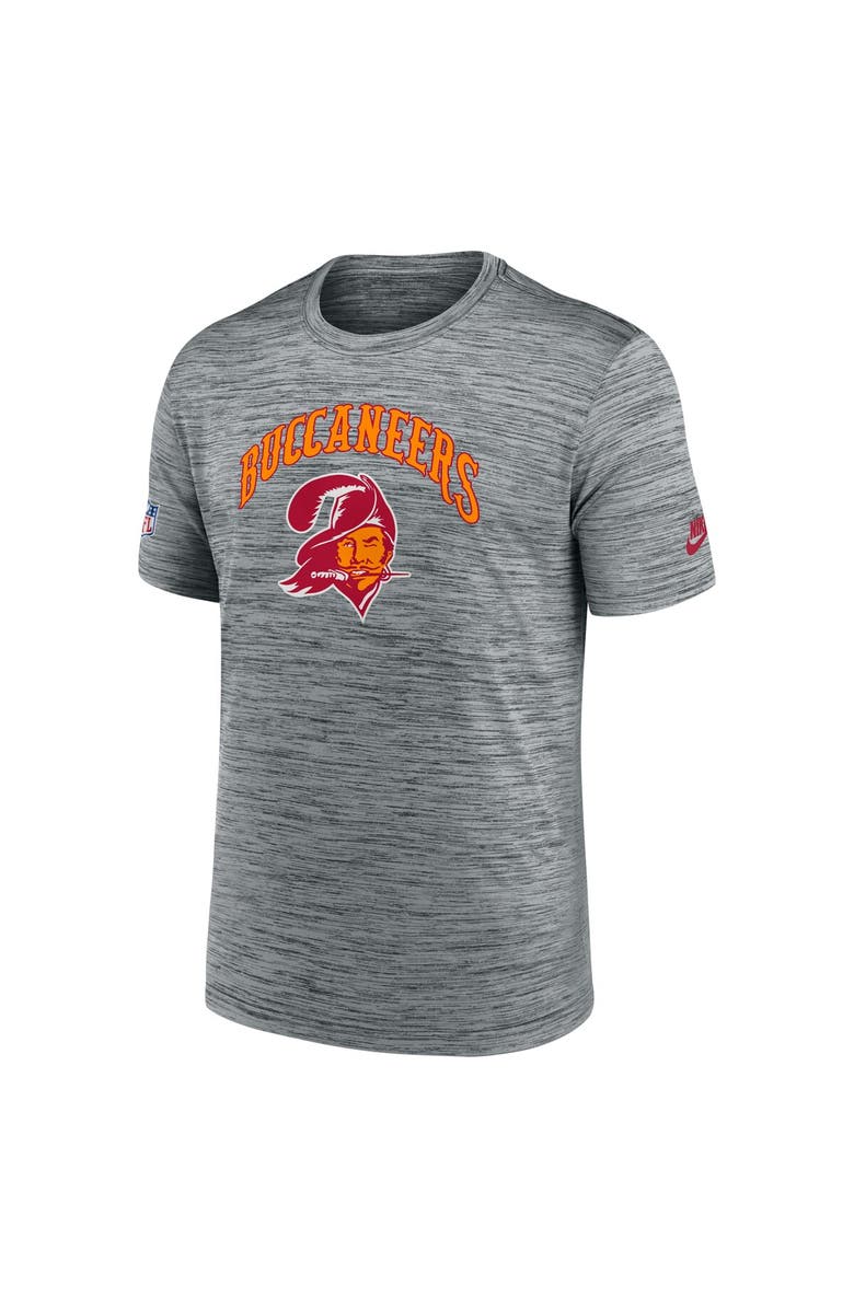 Nike Men's Nike Gray Tampa Bay Buccaneers Sideline Velocity Throwback Logo Performance T-Shirt, Alternate, color, Gray