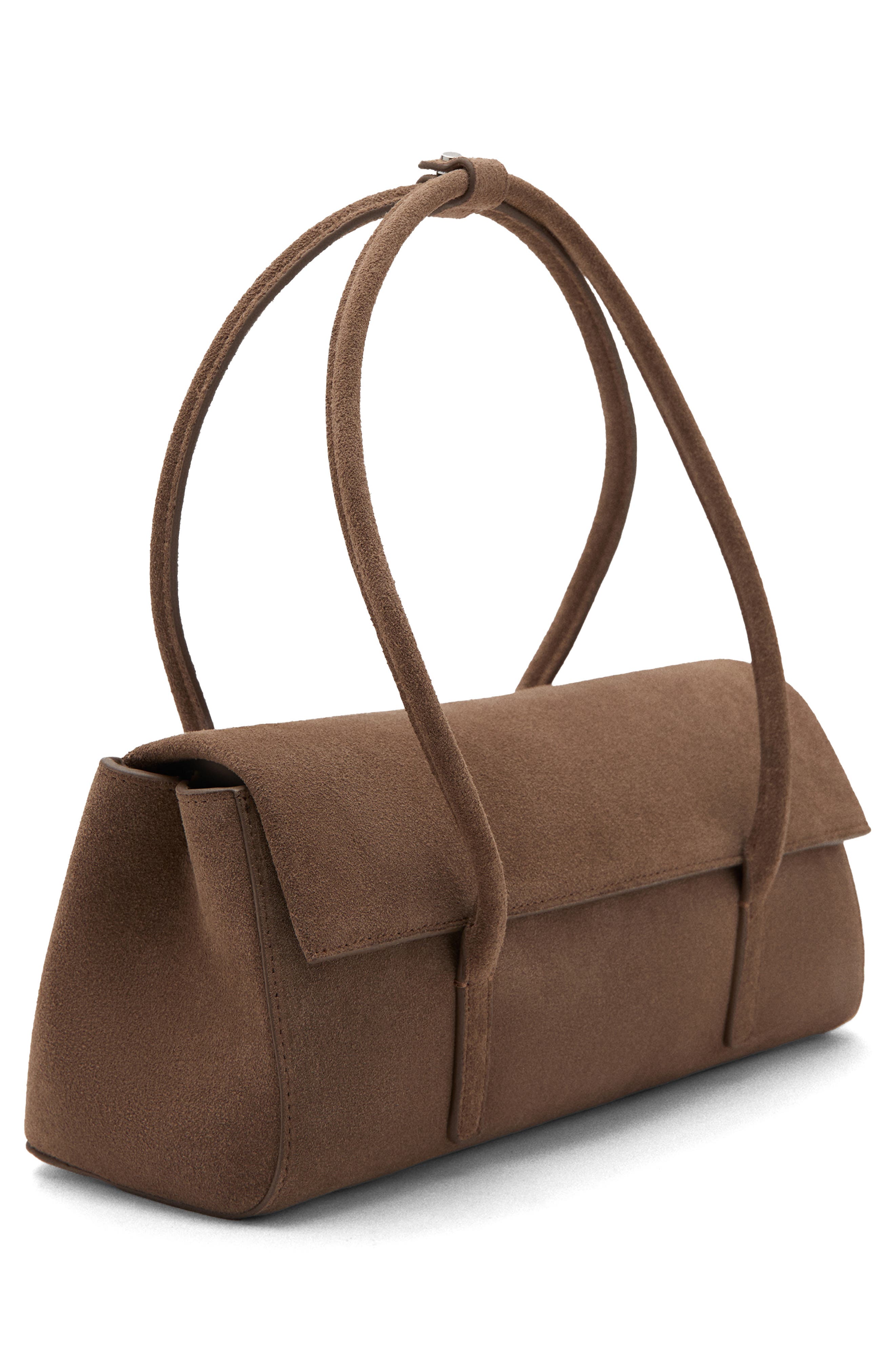 MANGO Suede Shoulder Bag, Alternate, color, 