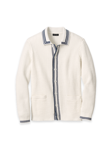 Cotton Button Front Polo Long Sleeve