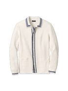 Paul Fredrick Cotton Button Front Polo Long Sleeve