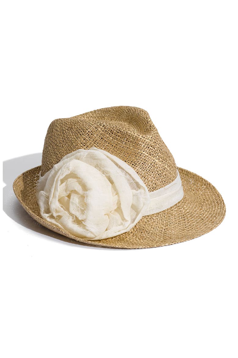 Tarnish Straw Fedora, Main, color, NATURAL