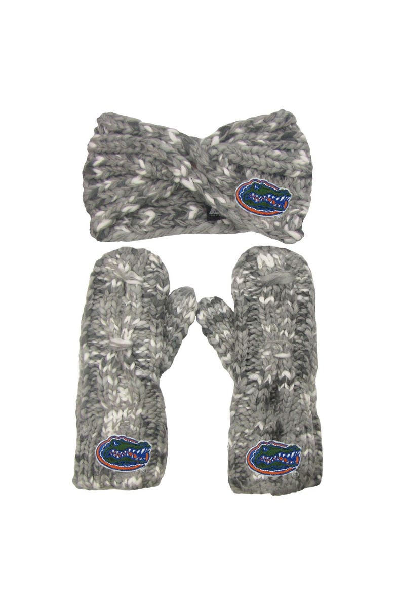ZOOZATZ Women's ZooZatz Florida Gators Logo Marled Headband and Mitten Set, Main, color, Gray