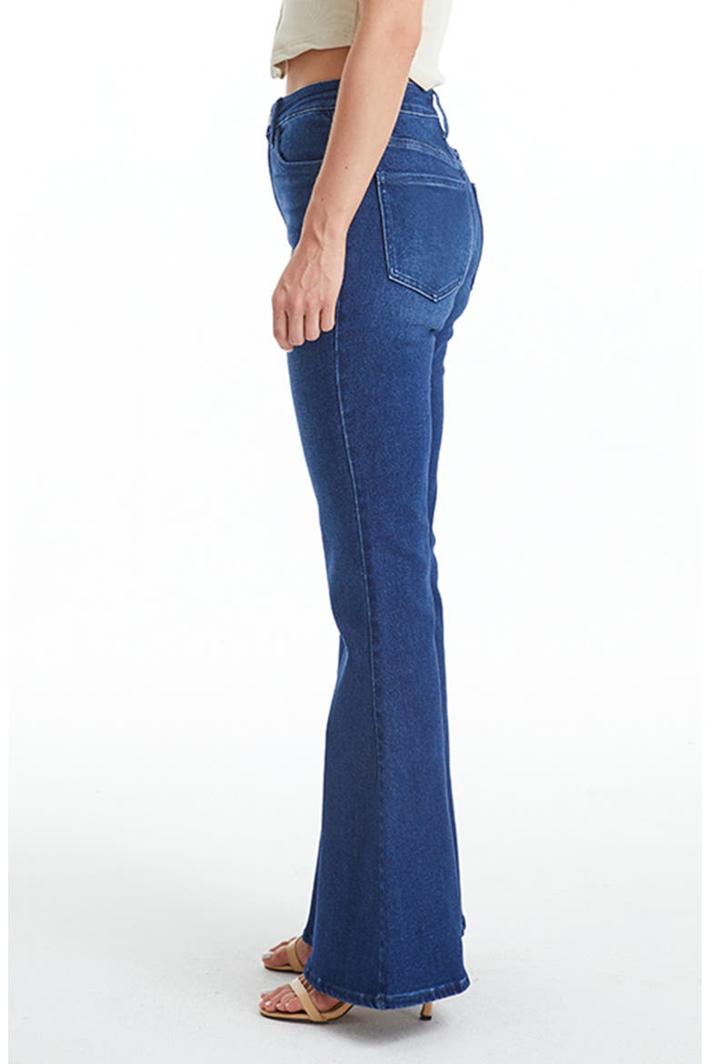 High Waist Flare Jeans, Alternate, color, DARK BLUE