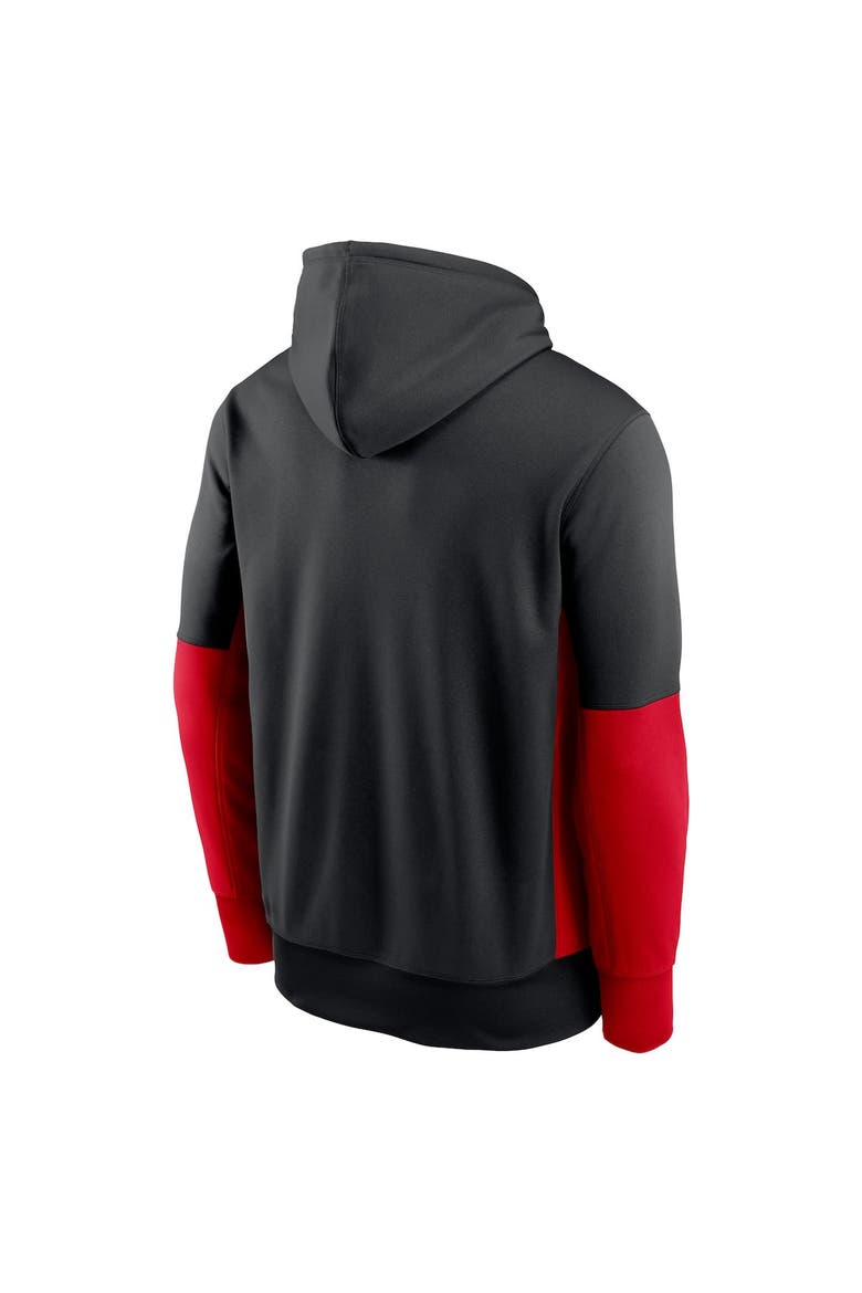 Men's Nike Black New England Patriots Color Block Fleece Performance Pullover Hoodie, Alternate, color, Black