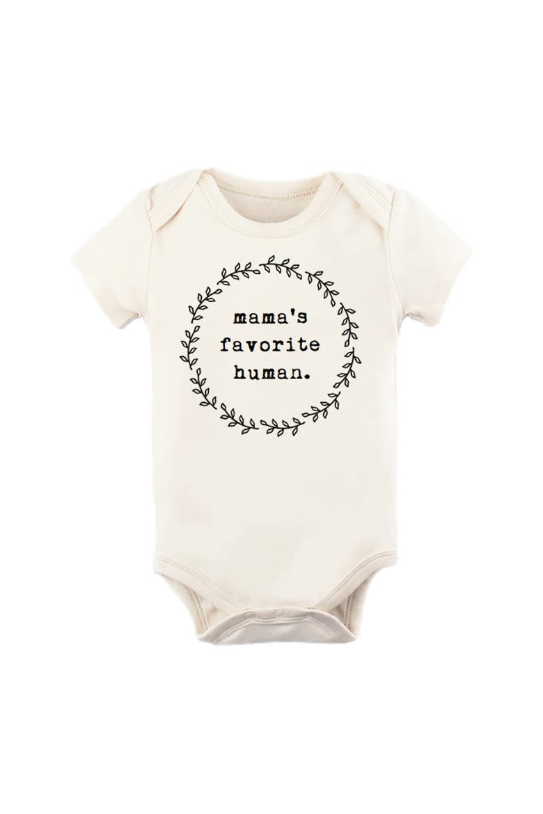 Mama's Favorite Human Organic Cotton Bodysuit, Main, color, NATURAL