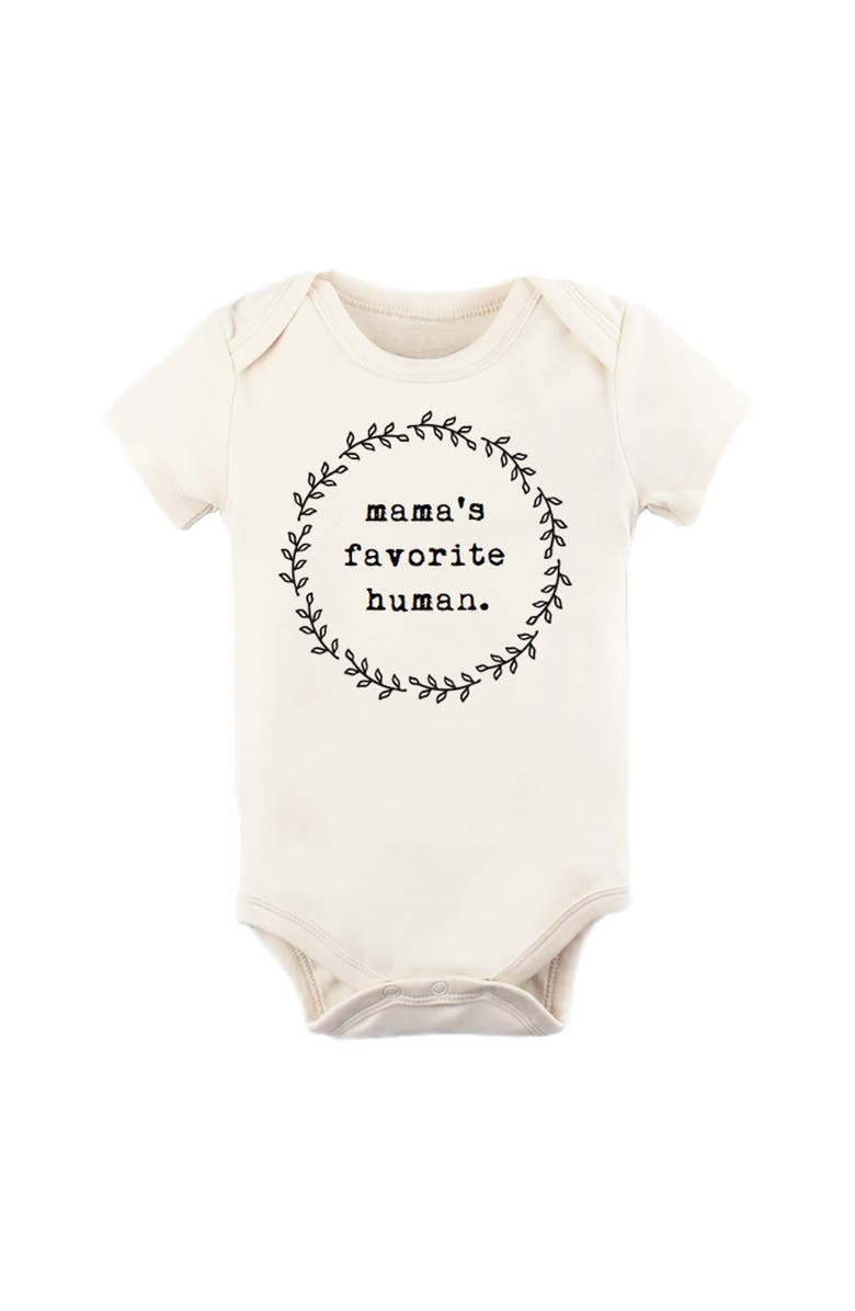Tenth & Pine Mama's Favorite Human Organic Cotton Bodysuit, Main, color, 