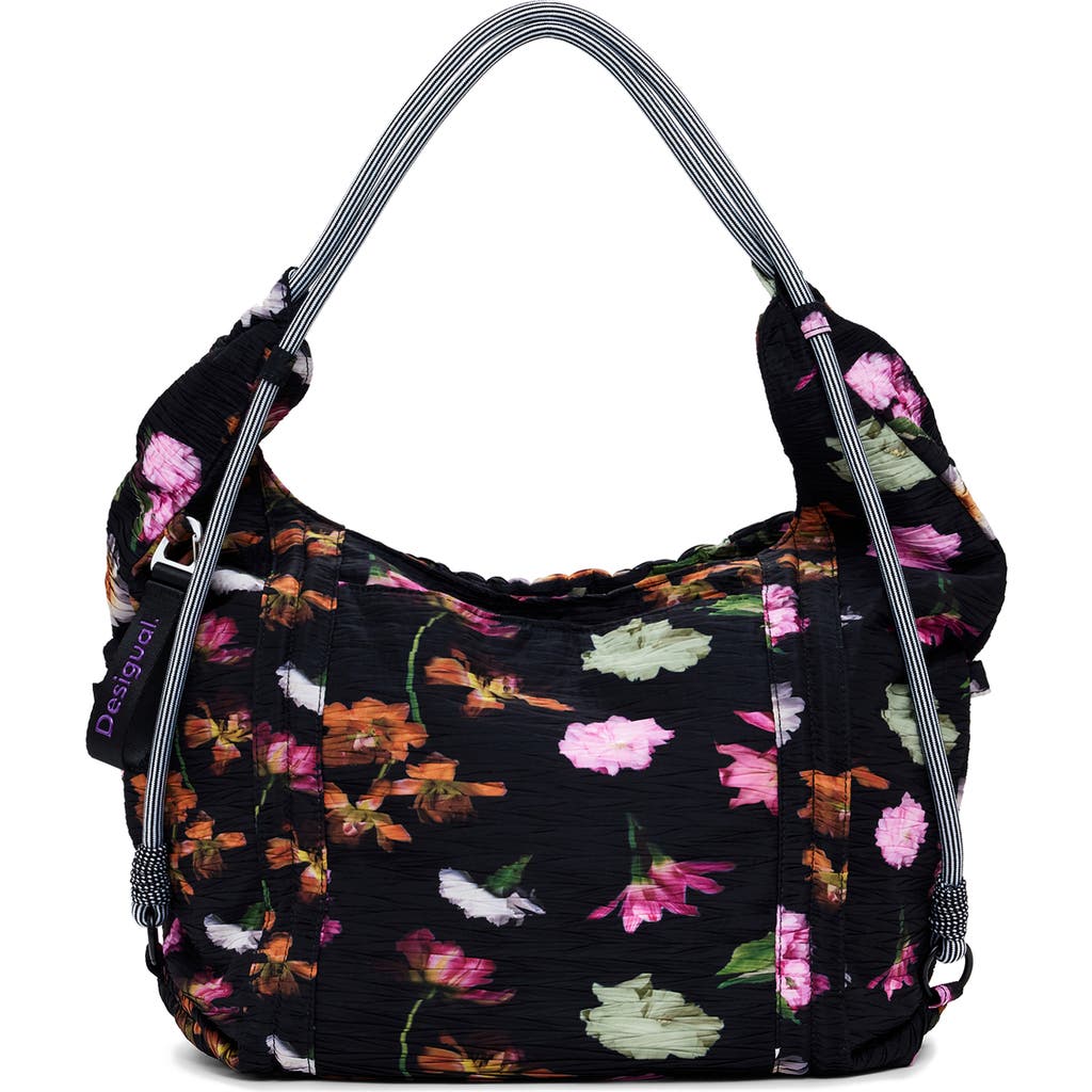 Desigual Ruched Floral Shoulder Bag