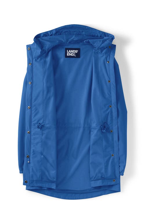 Lands' End Plus Size Squall Packable Waterproof Raincoat In Blue