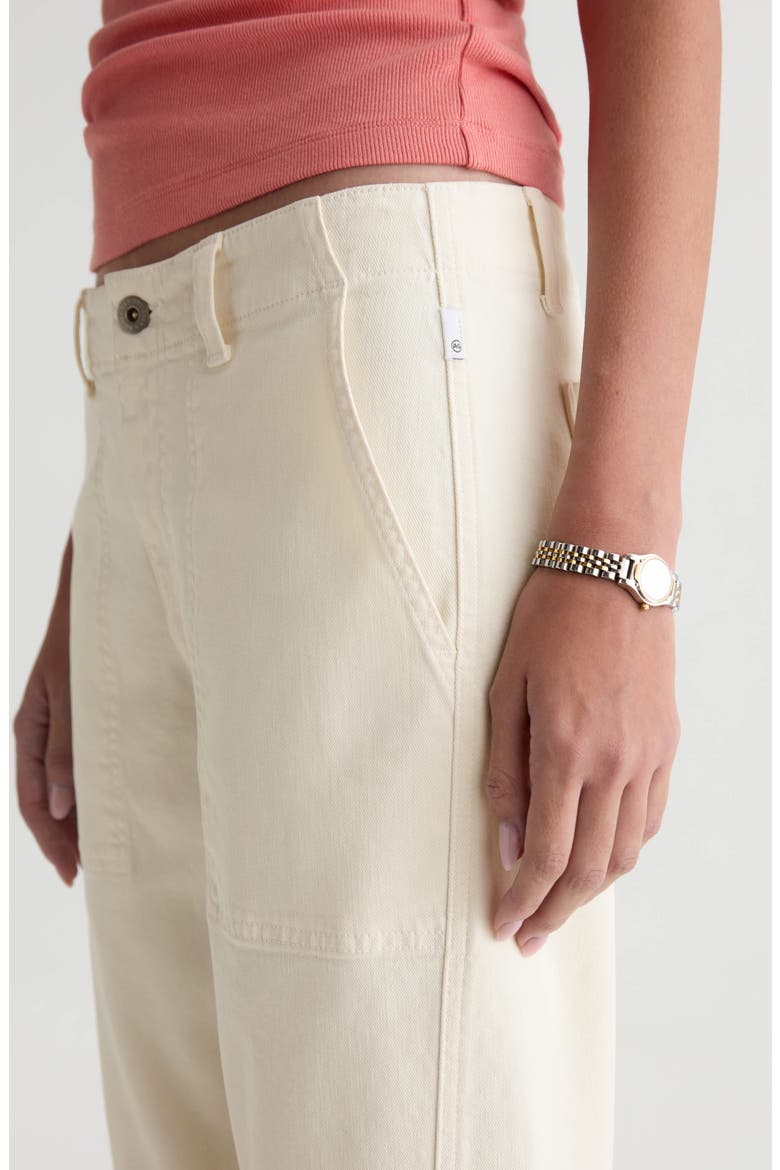 Analeigh High Waist Ankle Straight Leg Twill Pants, Alternate, color, OPAL STONE