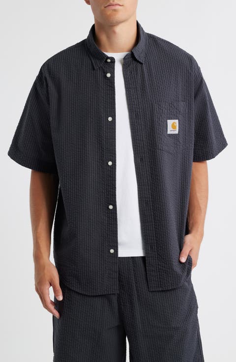 Toland Seersucker Short Sleeve Button-Up Shirt
