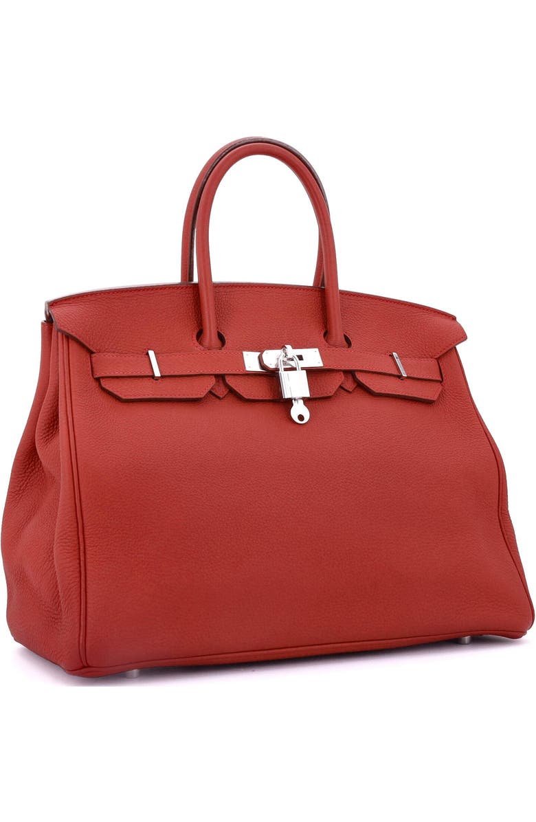 Pre-Owned Hermes Birkin Handbag Red Togo with Palladium Hardware 35, Alternate, color,