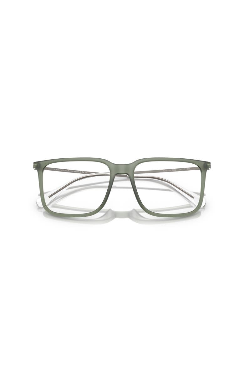Armani Exchange 55mm Square optical glasses, Alternate, color, Green