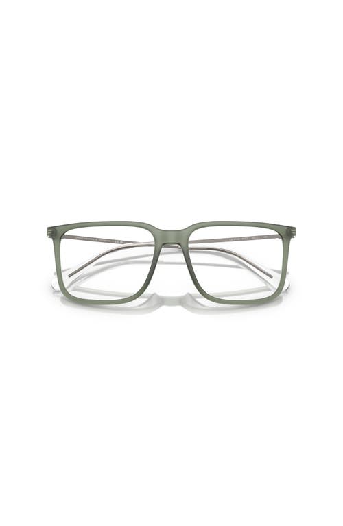 Armani Exchange 55mm Square Optical Glasses In Green
