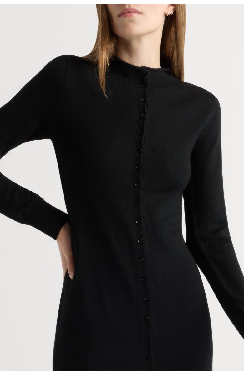 Modern Citizen Charu Wool Button Maxi Dress, Alternate, color, Black