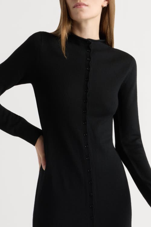 Modern Citizen Charu Wool Button Maxi Dress In Black