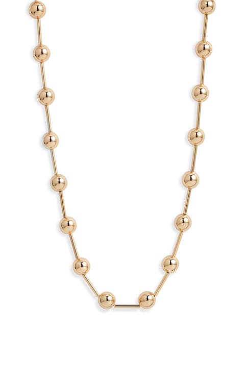 Celeste Faux Pearl & Bead Station Necklace