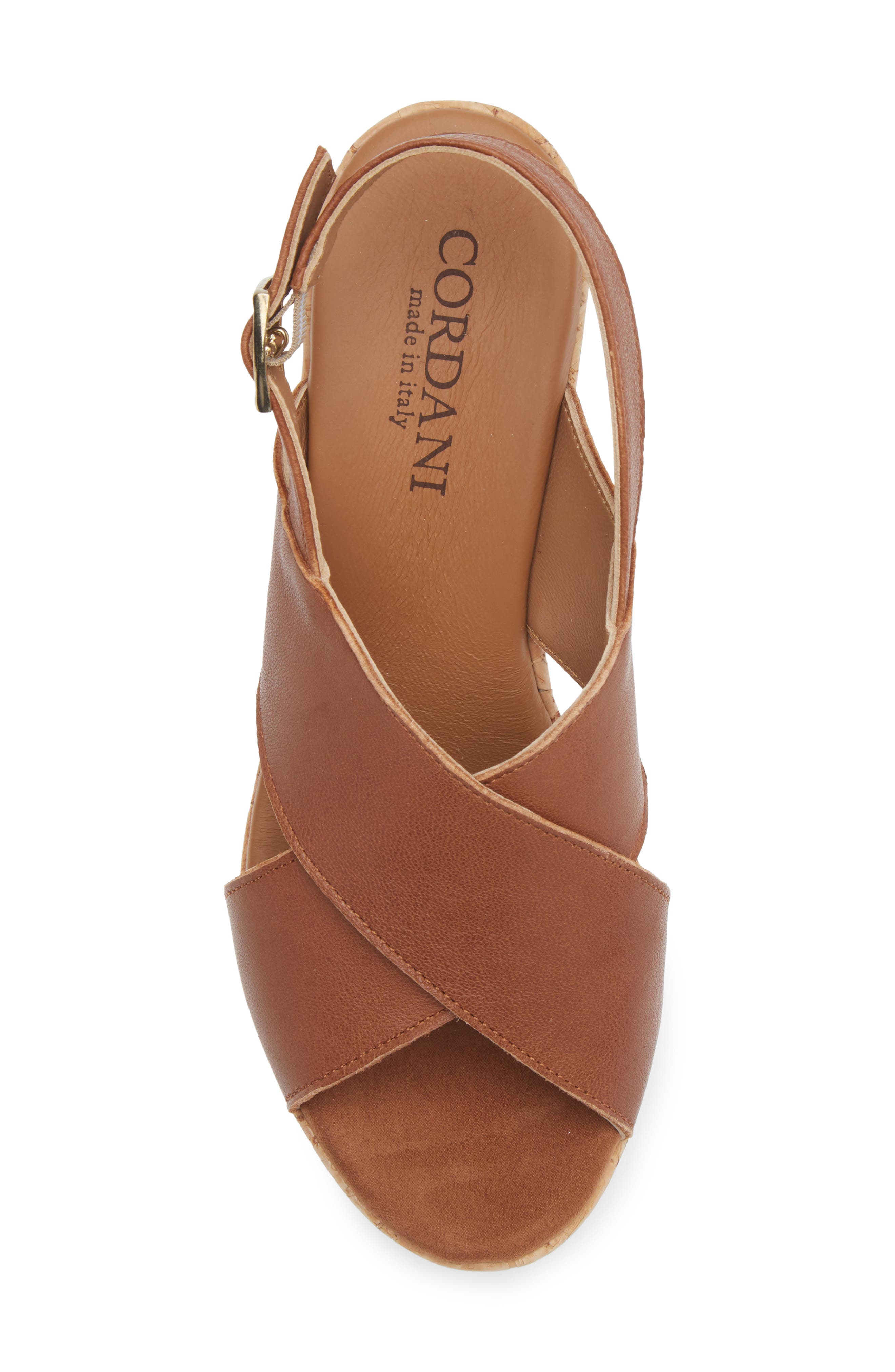 Cordani Dovi Slingback Platform Wedge Sandal, Alternate, color, Cuoio Leather