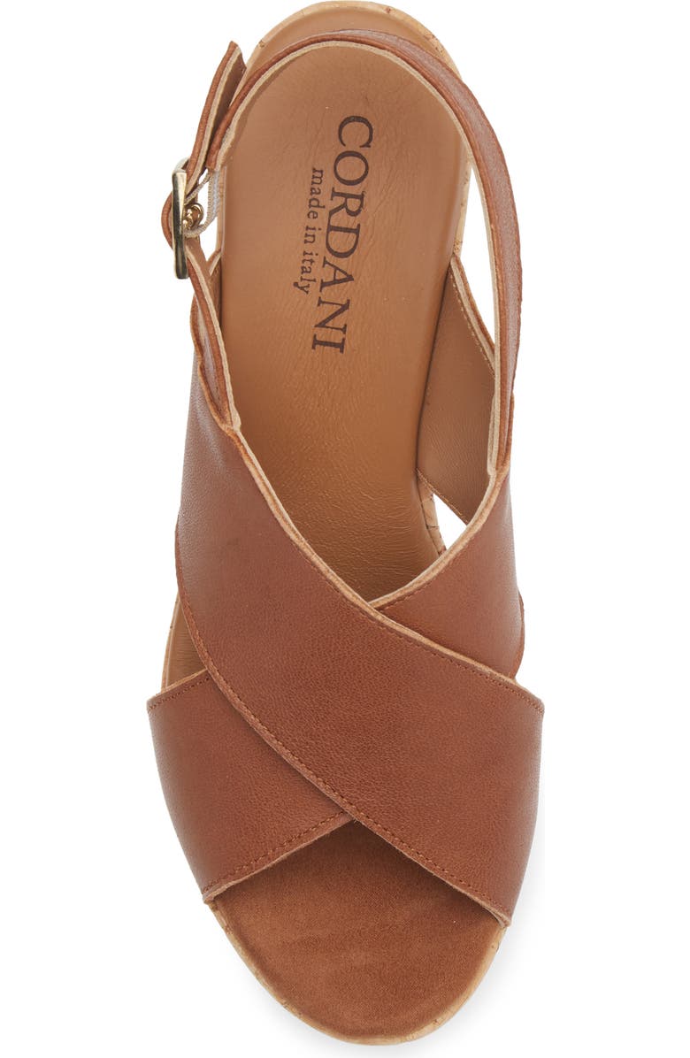 Cordani Dovi Slingback Platform Wedge Sandal, Alternate, color, Cuoio Leather