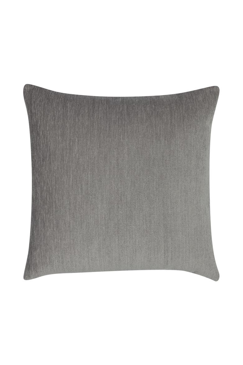 Heritage Velvet Hand Embroidered Cut Out Indoor & Outdoor Woven Accent Pillow, Alternate, color, Grey