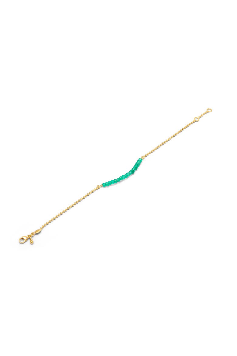 Cosmos Bracelet  with Natural Gemstones. Handmade in Italy, Alternate, color, Green Onyx