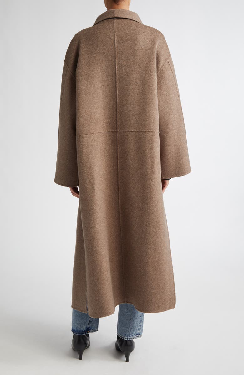 TOTEME Signature Double Face Wool & Cashmere Coat, Alternate, color, Oak Melange