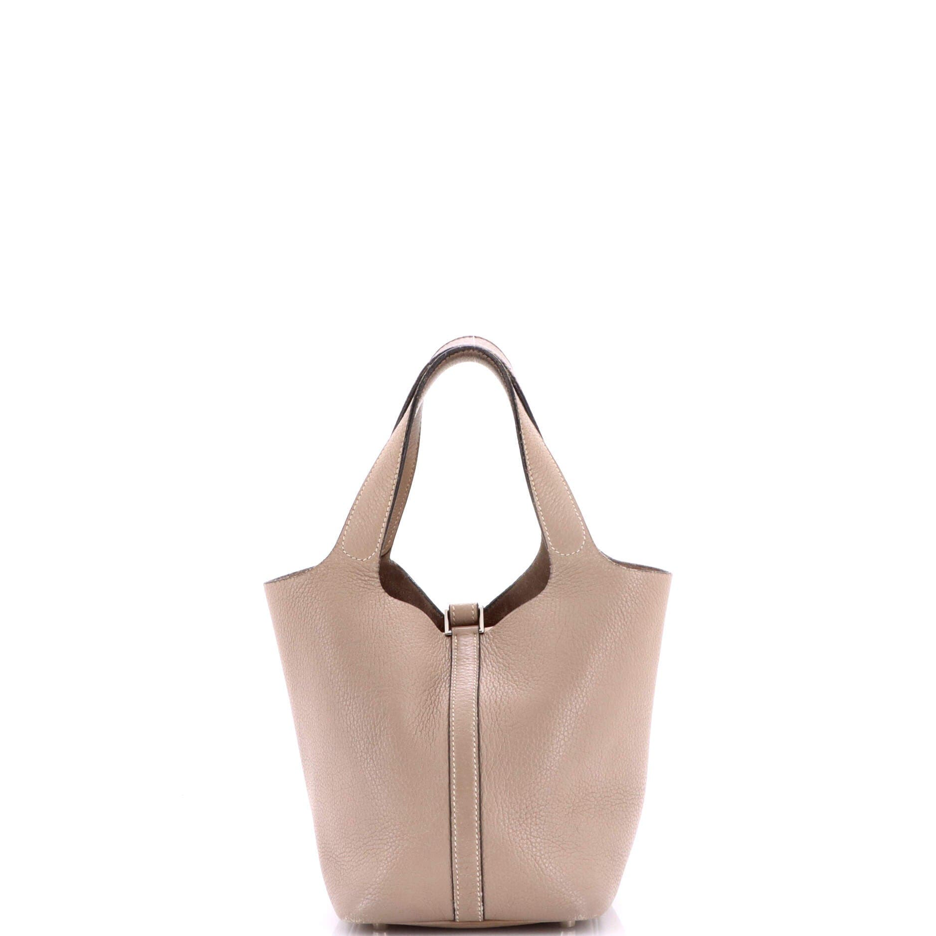 Pre-Owned Hermes Picotin Bag Clemence PM, Alternate, color, Gris Tourterelle