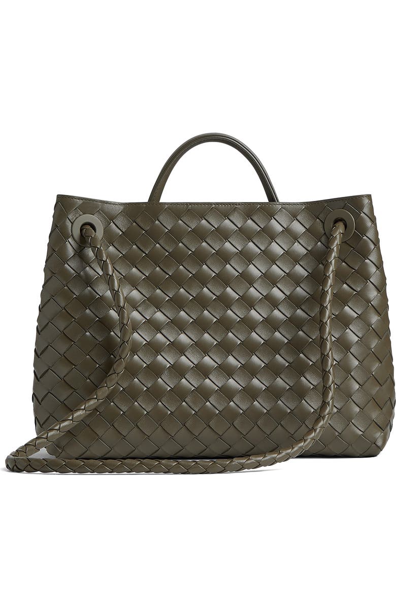 Bottega Veneta Medium Andiamo Intrecciato Shoulder Bag, Alternate, color, 3231 Cypress-M B-Cypress