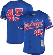 Mitchell & Ness Men's Mitchell & Ness Pedro Martinez Blue Montreal Expos Cooperstown Collection Mesh Batting Practice Button-Up Jersey