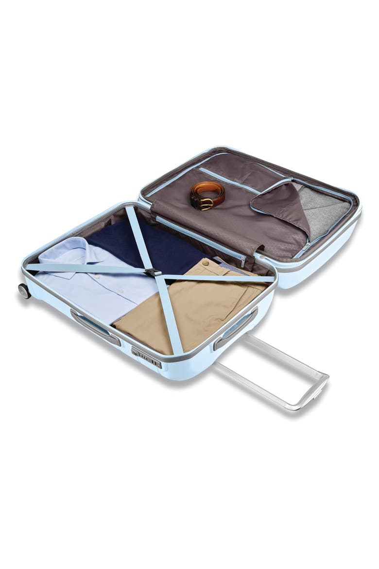 Freeform Hardside Expandable 24" Medium Checked Spinner Luggage, Alternate, color, Sky Blue