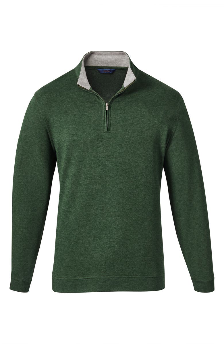 David Donahue Quarter Zip Pullover, Main, color, Hunter